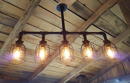 Farmstead Ironworks rustic industrial chandelier